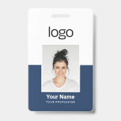 Badges d'étiquette de nom photo de l'employé perso (Face)