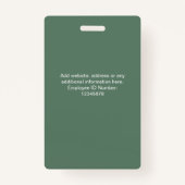 Badges d'ID de sécurité de l'entreprise photo pers (Dos)