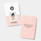 Badges d'ID de sécurité de l'entreprise photo pers (Recto et verso)