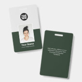 Badges d'ID de sécurité de l'entreprise photo pers (Front & Back)