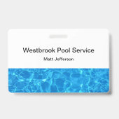 Badges d'ID employé du service de pool (Arrière)