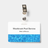 Badges d'ID employé du service de pool (Arrière avec clip)