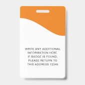 badges d'identification avec bannières pour les em (Dos)