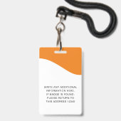 badges d'identification avec bannières pour les em (Dos avec cordon)