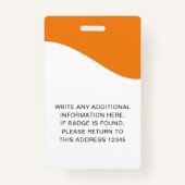 badges d'identification avec bannières pour les em (Dos)