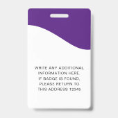 badges d'identification avec bannières pour les em (Arrière)