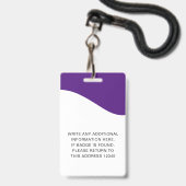 badges d'identification avec bannières pour les em (Arrière avec lanière)