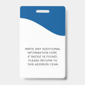 Badges d'identification avec cordons pour les empl (Arrière)