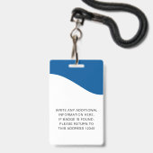 Badges d'identification avec cordons pour les empl (Arrière avec lanière)