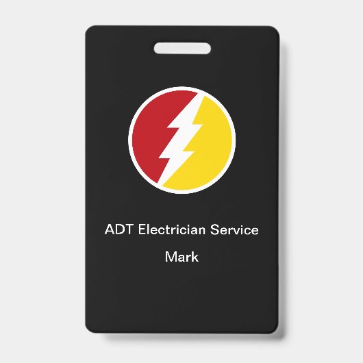 Badges d'identification d'employé Électricien Mode (Avant)