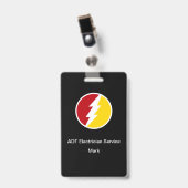 Badges d'identification d'employé Électricien Mode (Avant avec clip)