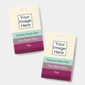 Badges d'identification nominatifs de bureau moder (Avant & arrière)