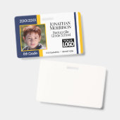 Badges d'identification photo de l'école personnal (Front & Back)