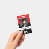 Badges d'image de l'employé de bureau - Noir / Rou (À main)