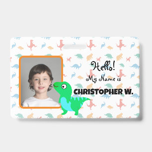 Badges Enfants Bébé T-Rex Dinosaure