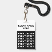 Badges génériques pour événements spéciaux (Avant avec lanière)