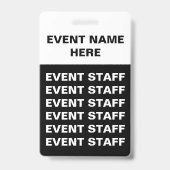 Badges génériques pour événements spéciaux (Arrière)