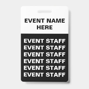 Badges génériques pour événements spéciaux