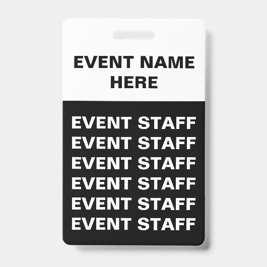 Badges génériques pour événements spéciaux (Avant)