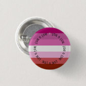 Badges - Lesbian Love is Love Pride Flag Button (Voorkant /achterkant)