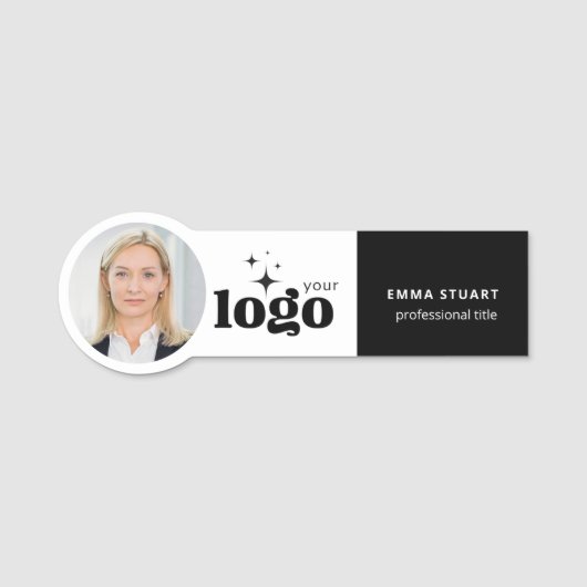 Badges magnétiques avec photo de l'employé et nom  (Devant)