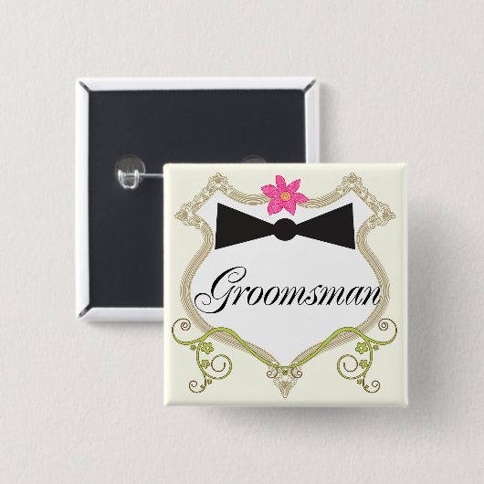 Badges Mariages de Cravate Groomsman Bow (Devant & derrière)