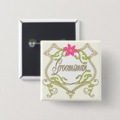 Badges Mariages Groomsman (Devant & derrière)