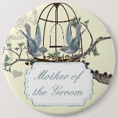 Badges Mariages Inséparables vintages Bluebird (Devant)