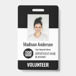 Badges photo d'identification pour bénévoles avec