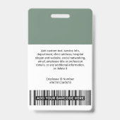 Badges photo d'identification pour bénévoles avec (Arrière)