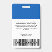 Badges photo d'identification pour bénévoles avec (Arrière)