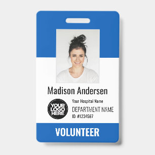 Badges photo d'identification pour bénévoles avec 
