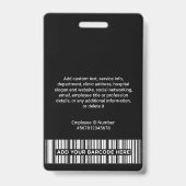 Badges photo d'identification pour bénévoles avec (Arrière)
