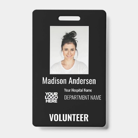 Badges photo d'identification pour bénévoles avec (Avant)