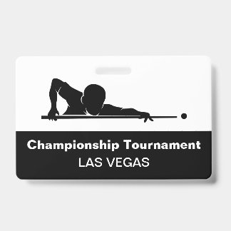 Badges pour événement de billard de Las Vegas à pe