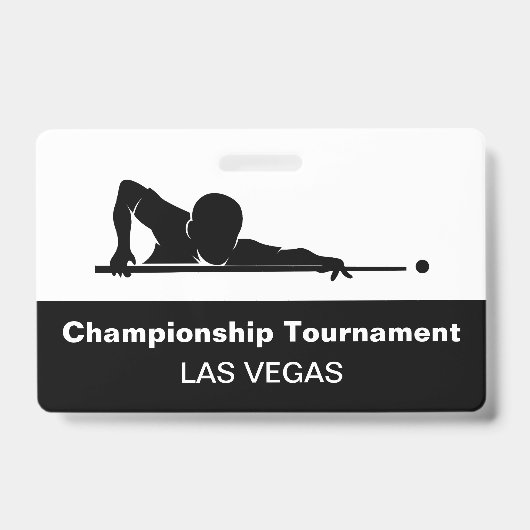 Badges pour événement de billard de Las Vegas à pe (Avant)