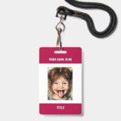 Badges professionnels avec informations personnali (Avant avec lanière)