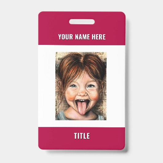 Badges professionnels avec informations personnali (Avant)
