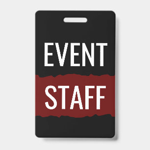 Badges Simples Rouge Noir Et Blanc pour le Personn
