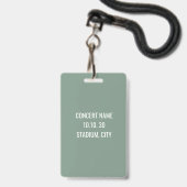 Badges VIP personnalisés pour les événements Backs (Arrière avec lanière)
