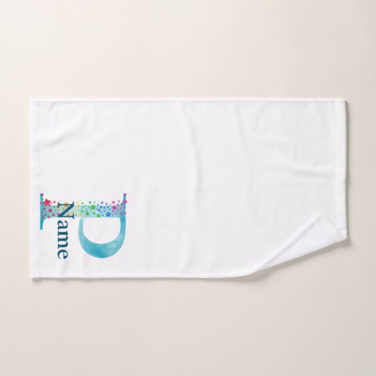 Badgeset met initiaal Letter P Monogram Bad Handdoek (Handdoek)