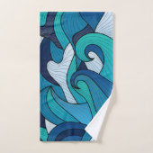 Badhanddoek - Blauwe bloem Bad Handdoek (Handdoek)