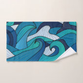 Badhanddoek - Blauwe bloem Bad Handdoek (Handdoek)