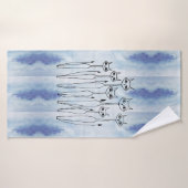 Badhanddoek (handgetekende katten) (Badhanddoek)