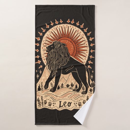 Badhanddoek Leo Celestial Zodiac Art (Badhanddoek)