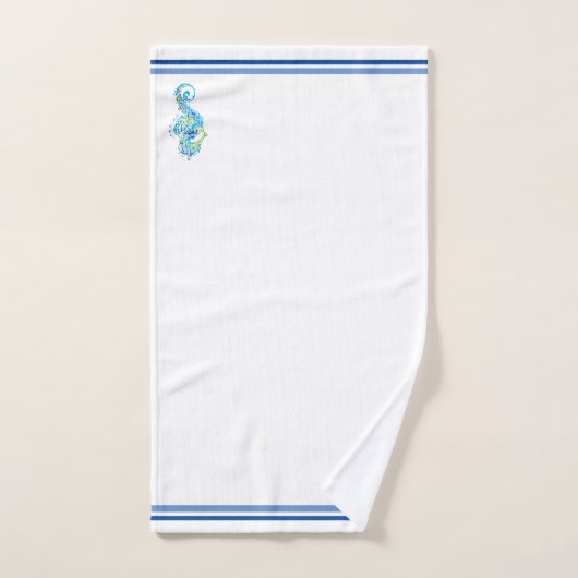 Badhanddoek Sets Seaside White Kleur met Zeepaardj Bad Handdoek (Handdoek)