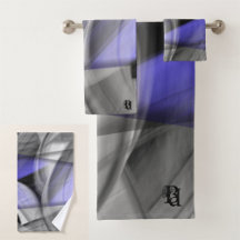 Badhanddoekenset Abstract Huis Lavendel Violet