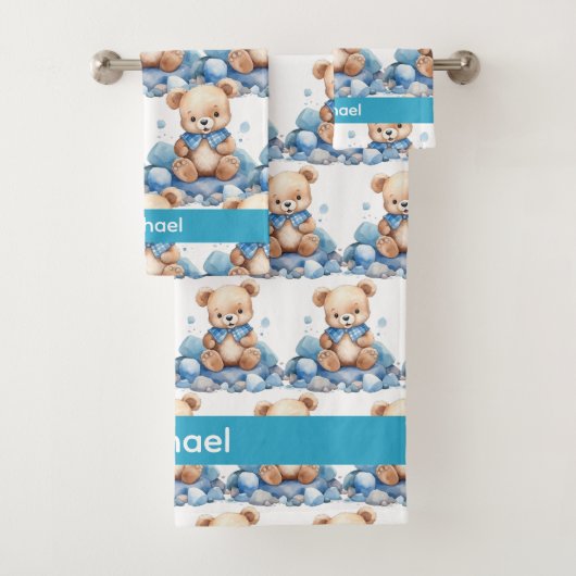 Badhanddoekenset voor jongensbaby's en peuters | A Bad Handdoek (Insitu)