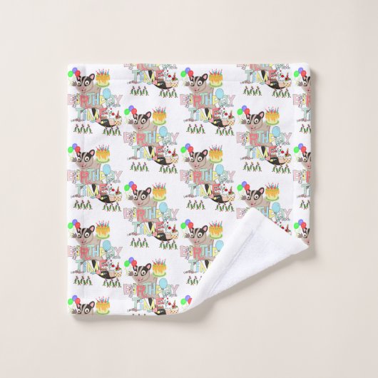 Badhanddoeksets, Happy Birthday Possum cake Bad Handdoek (Wasdoekje)