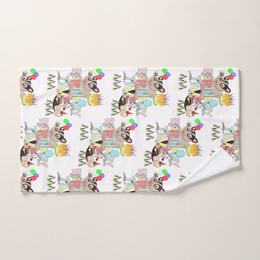 Badhanddoeksets, Happy Birthday Possum cake Bad Handdoek (Handdoek)